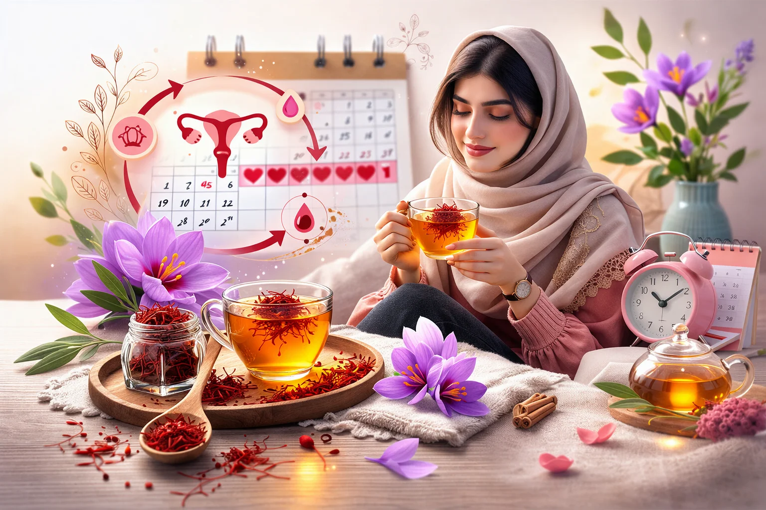 زعفران و پریود: از کاهش درد تا تنظیم هورمون‌ها